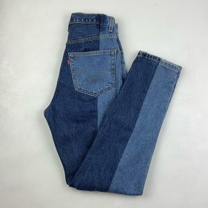 Reworked Levi’s two tone jeans Re/Done
